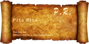 Pitz Rita névjegykártya