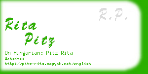 rita pitz business card